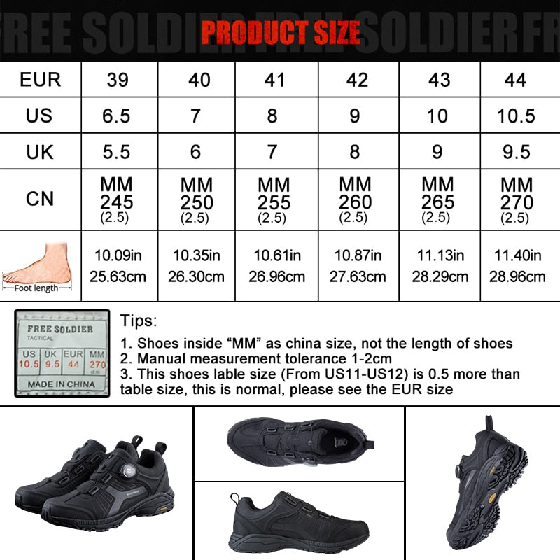 Free Soldier Male Outdoor Non-slip Waterproof Breathable Mountain Hiking Shoes